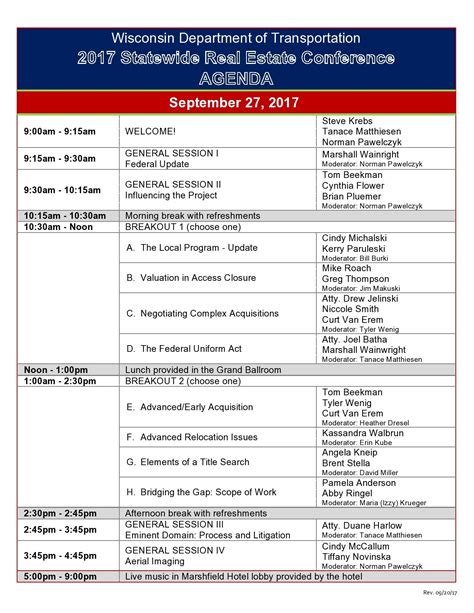 Conference Schedule .